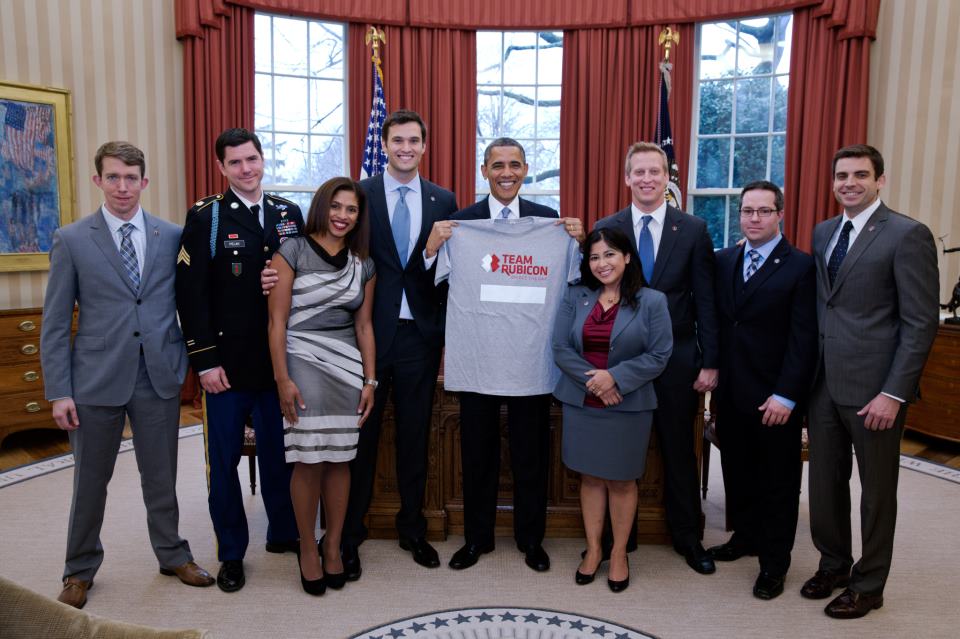 "William McNulty, Team Rubicon, and president Obama in the Oval Office"