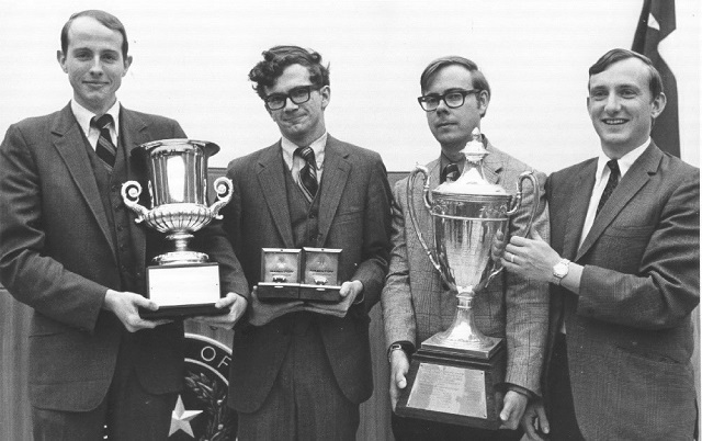 KU's 1970 NDT championship-winning team were Robert McCulloh of Shawnee Mission and David Jeans of Independence, Missouri