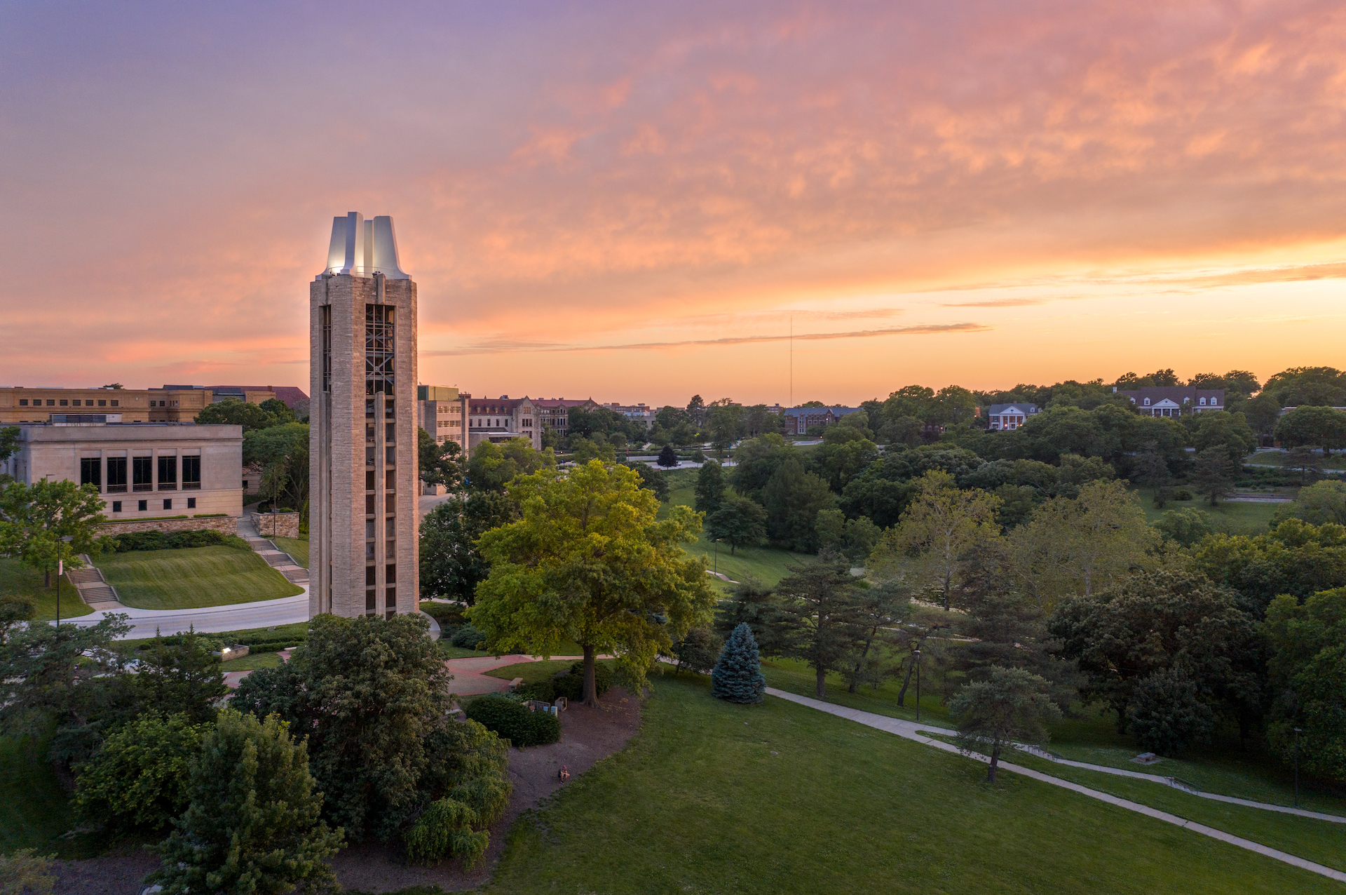 Aerial image of campus.