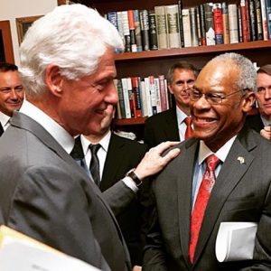 Delano Lewis and Bill Clinton