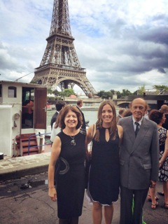 Bozenna and her family on a trip to Paris