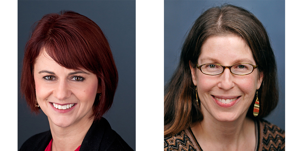 Left: Joy Ward, Professor of Ecology and Evolutionary Biology and Associate Dean of Research. Right: Tamara Falicov, Professor of Film and Media Studies, and Associate Dean of Research.