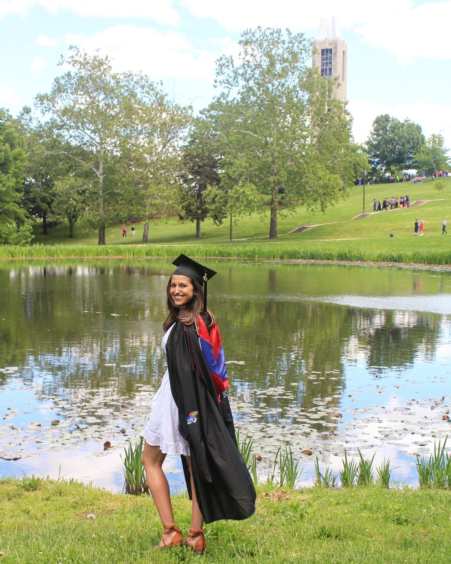 Vanessa Delnavaz wearing a graduation gown