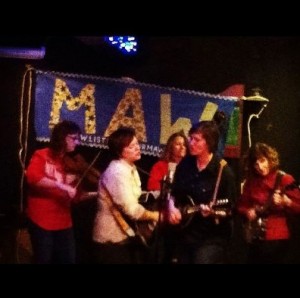 Katie Conrad performing with the band MAW