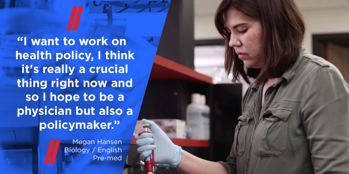 “I want to work on health policy, I think it's really a crucial thing right now and so I hope to be a physician but also a policymaker.”