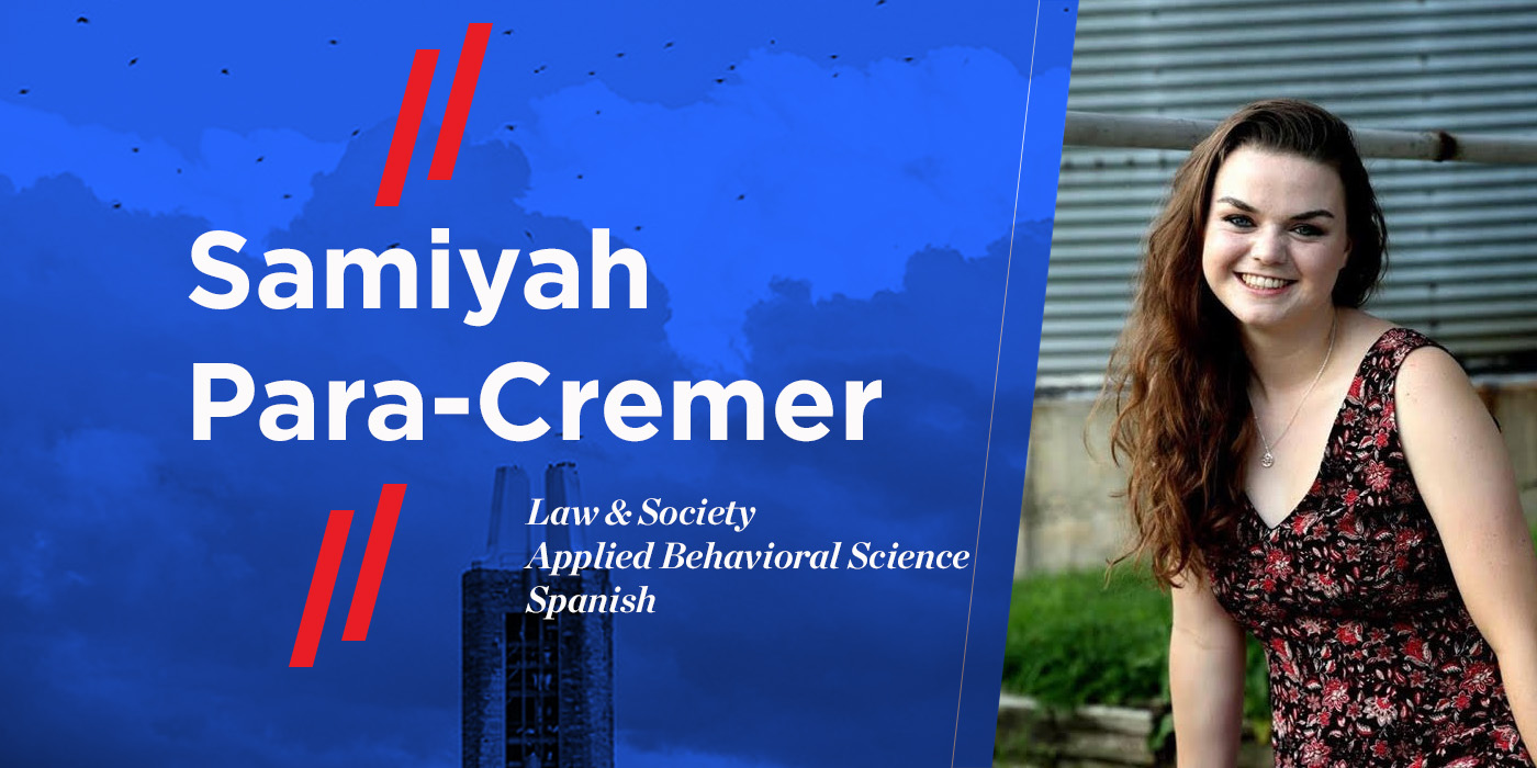 Samiyah Para-Cremer smiling in a dress, Law & Society Applied Behavioral Science Spanish