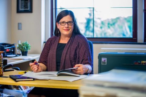 Sarah Deer at her desk