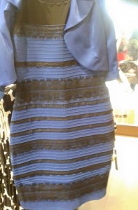 The Dress that is white and gold or blue and black dependent on the background brightness