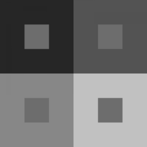 gray squares with slightly different gray backgrounds