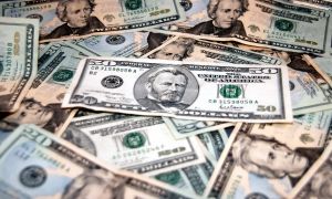 Pile of U.S. dollar bills