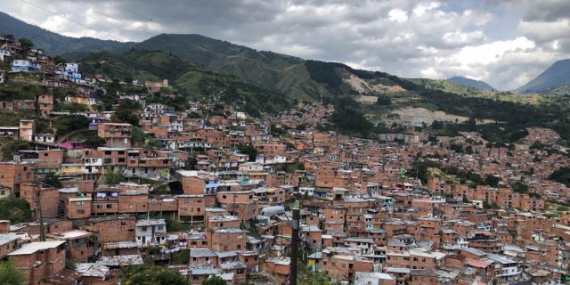 a Colombian city on a hillside