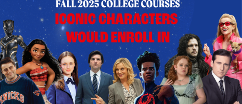 Fall 2025 College Courses Iconic Characters Would Enroll In - 11 iconic move and TV characters in a collage.