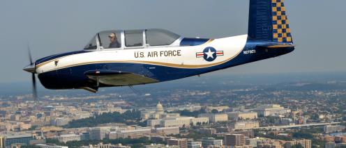 Boyd flying over DC