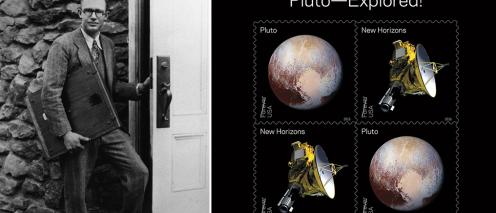Clyde Tombaugh and Pluto and the New Horizons spacecraft