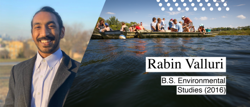 Rabin Valluri. B.S. Environmental Studies (2016)