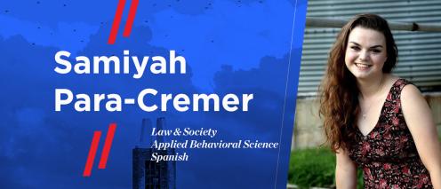 Samiyah Para-Cremer smiling in a dress, Law & Society Applied Behavioral Science Spanish