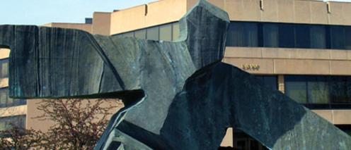 Tai Chi statue on the east lawn of Green Hall