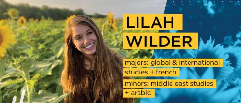 Lilah Wilder in a field of sunflowers