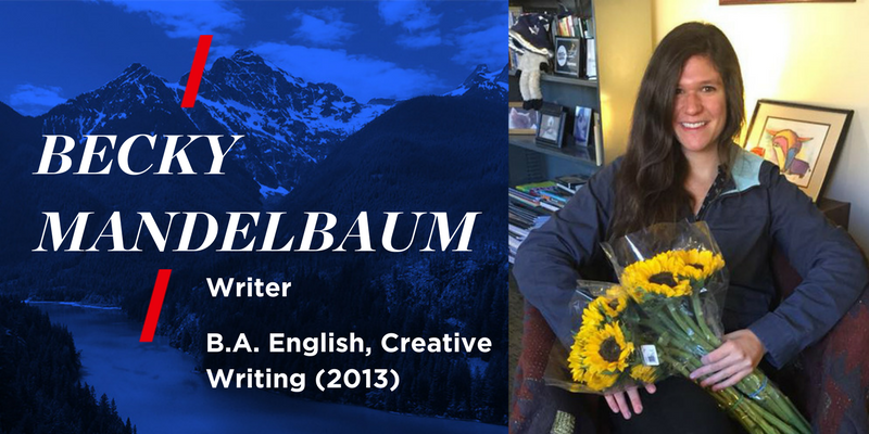 Becky Mandelbaum. Writer. B.A. English, Creative Writing (2013)