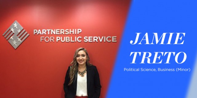 Jamie Treto. Political Science, Business (Minor). Intern at Partnership for Public Service