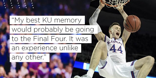 My best KU memory would probably be going to the Final Four. It was an experience unlike any other.